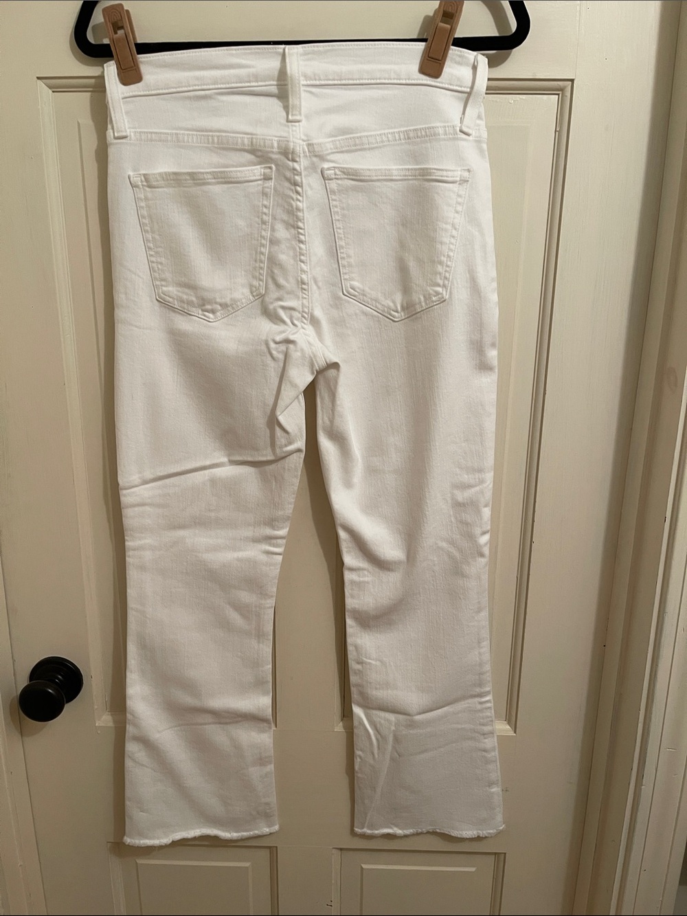 J. Crew White Cropped Kick Flare Stretch Denim Jeans - Picture 2 of 2